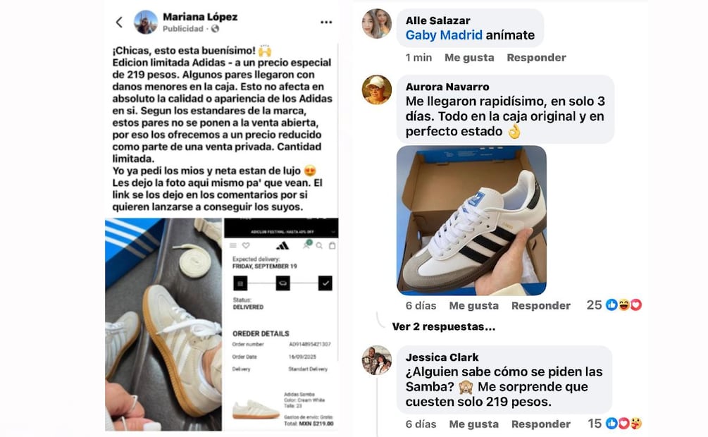 Estafa en redes: Delincuentes usan el nombre de Adidas y BBVA con promociones falsas para vaciar tus cuentas. (Foto: Captura de pantalla)