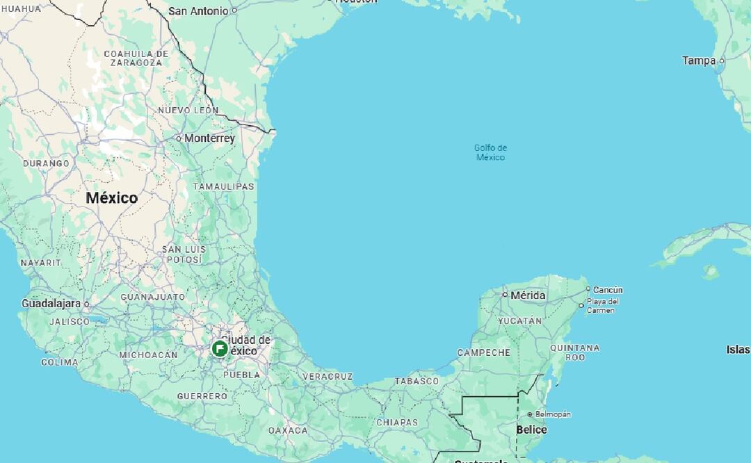 ¿Golfo de México o de América? (Foto: Captura de pantalla-Google Maps)