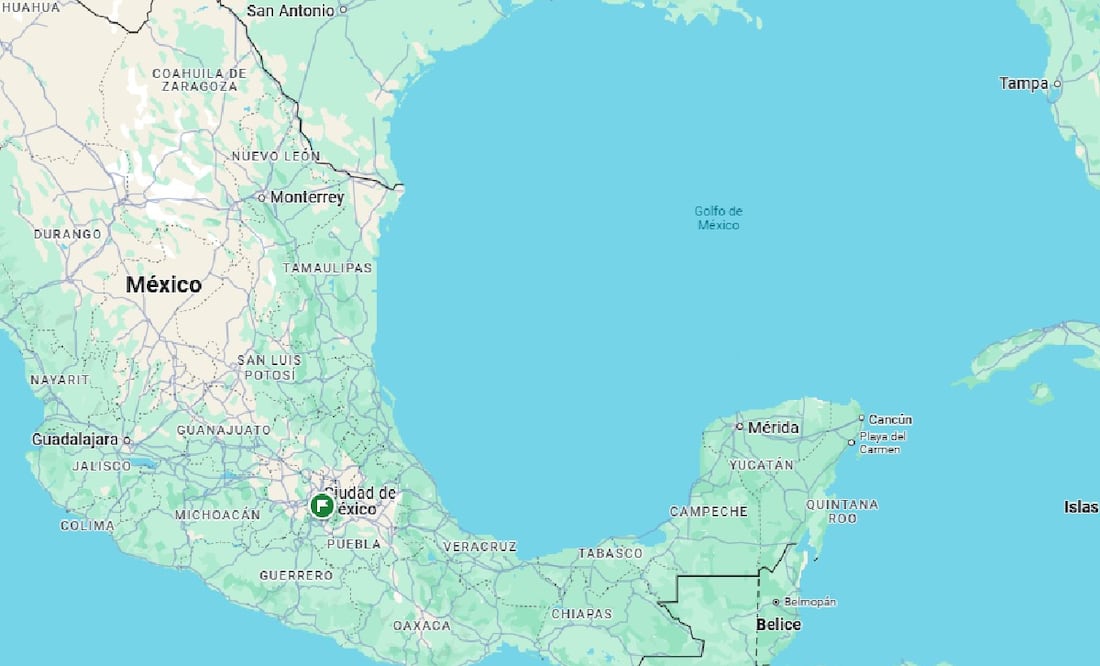 ¿Golfo de México o de América? (Foto: Captura de pantalla-Google Maps)