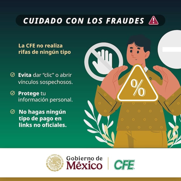 Comunicado de la CFE. (Foto: Redes sociales)