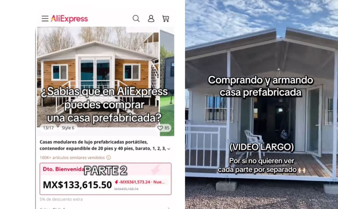 Casas prefabricadas en AliExpress desde $12 mil pesos: la nueva forma de tener vivienda en México. (Foto: Captura de pantalla)