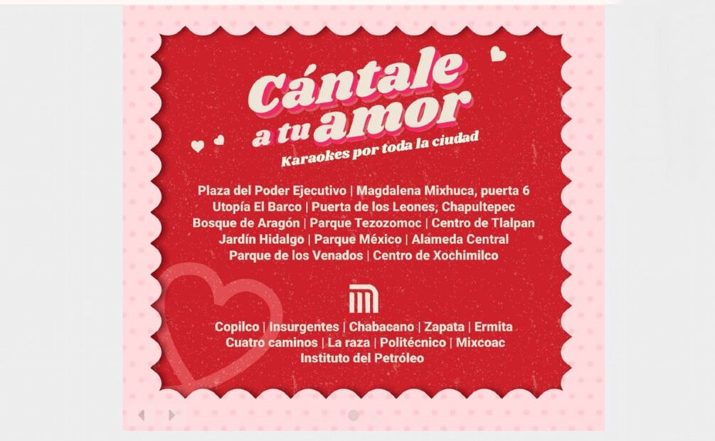 Ubicaciones de los puntos: "Cántale a tu amor". (Foto: Captura de pantalla)