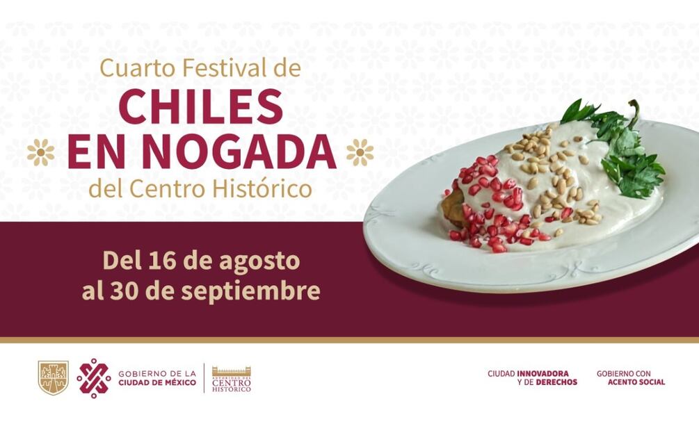 Cuarto Festival de Chille en Nogada del Centro Histórico. (Foto: Captura de pantalla)