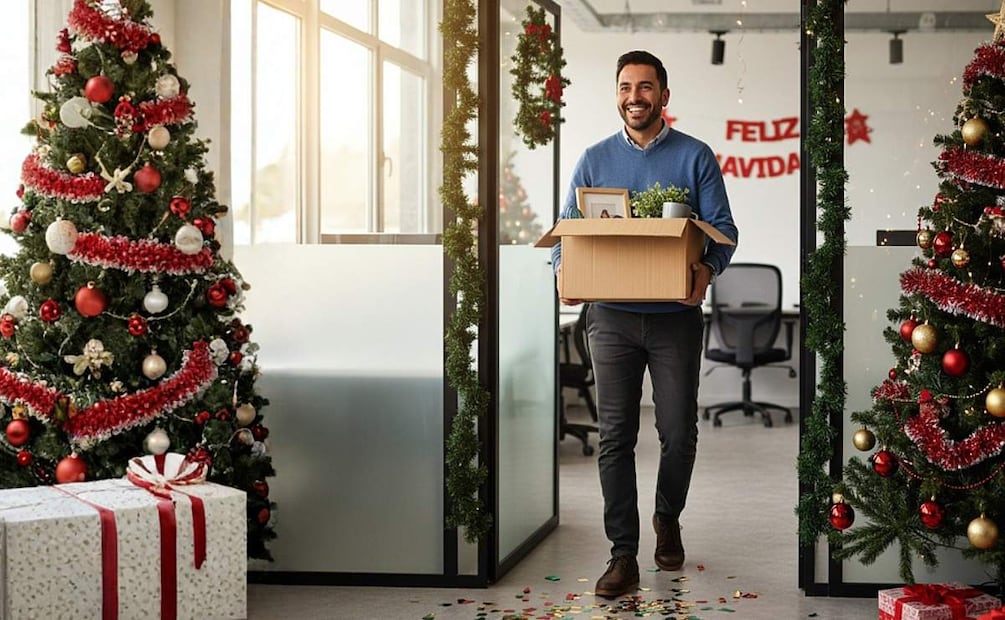 ¿Renunciaste antes de diciembre? Conoce si tu empresa debe pagarte aguinaldo según la LFT 2025. (Foto: Creada con IA)