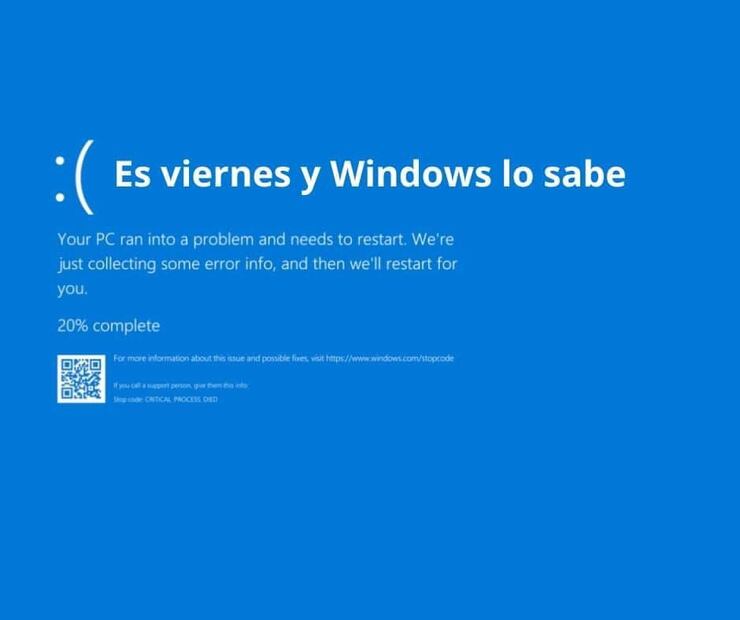 Meme apagón informático. (Foto: Redes sociales)