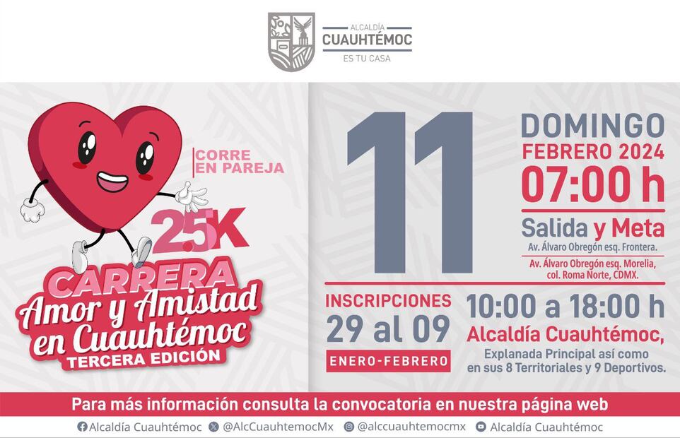 Esta carrera puede ser una buena alternativa para poder tener un plan romántico con tu pareja (Foto: Redes soclales)