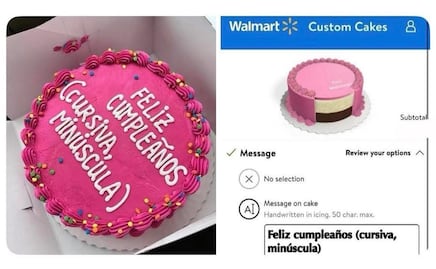 El pastel viral de Walmart: "Feliz cumpleaños (cursiva, minúscula)": Profeco te defiende si pasa en México
