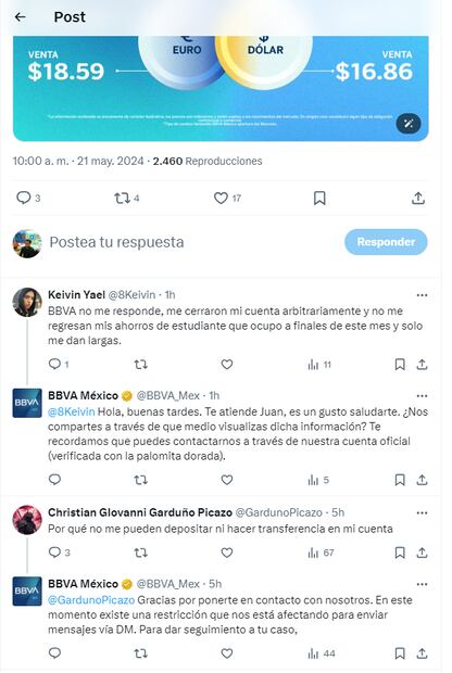 "Me cerraron mi cuenta BBVA": usuarios reportan problemas y banco anuncia restricción en redes
