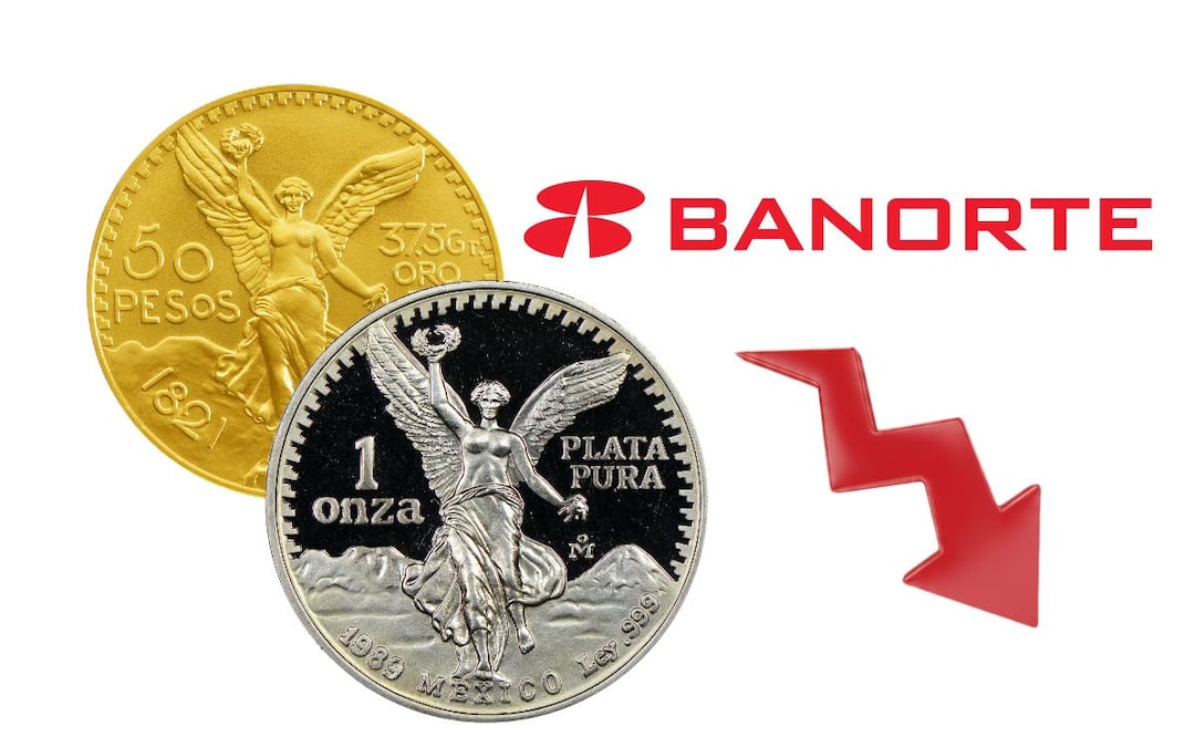 Oro y plata a la baja: estos son los precios del centenario y la Onza Libertad en Banorte hoy. (Foto: Creada con IA)