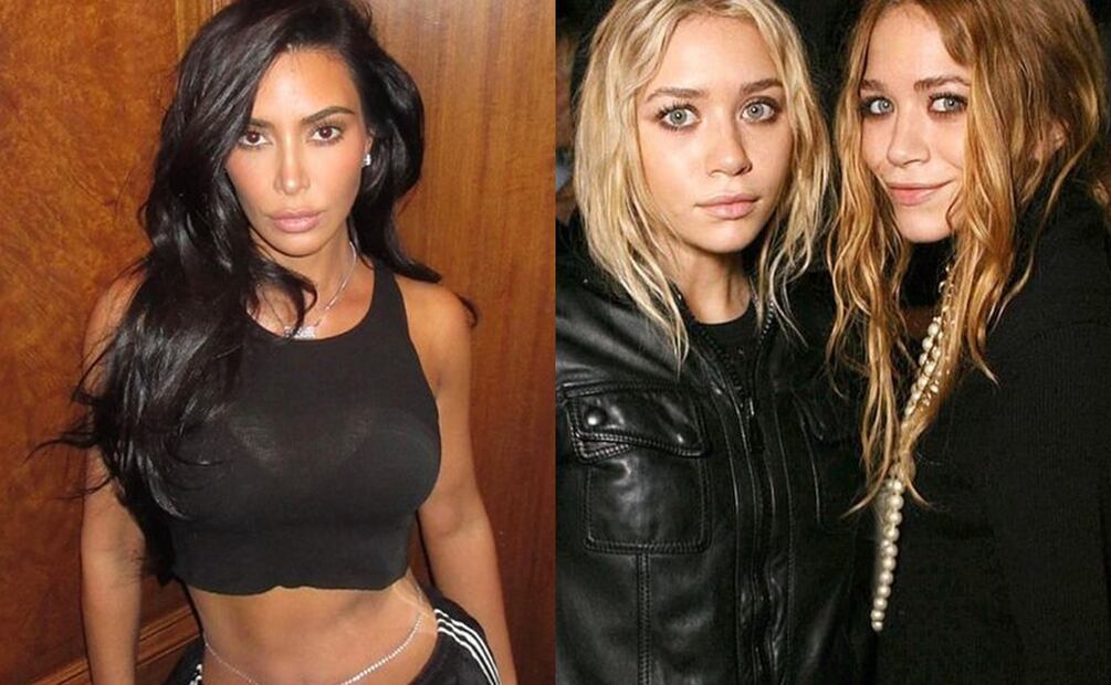 Kim Kardashian y Mary Kate y Ashley Olsen. Fuente: Producción De Dinero