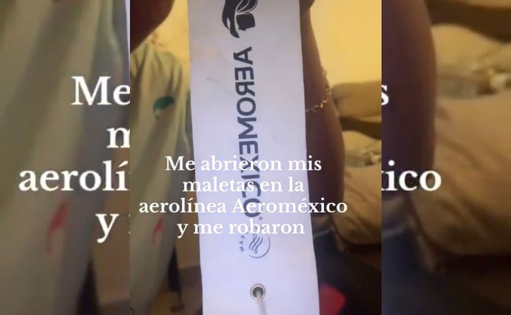 Robo de equipaje de una usuaria de Aeroméxico (Foto: Captura de pantalla-Video de X)
