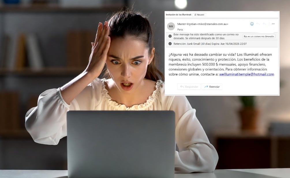 La estafa Illuminati que engaña a mexicanos: así es el mail que promete miles de pesos. (Foto: Creada con IA)