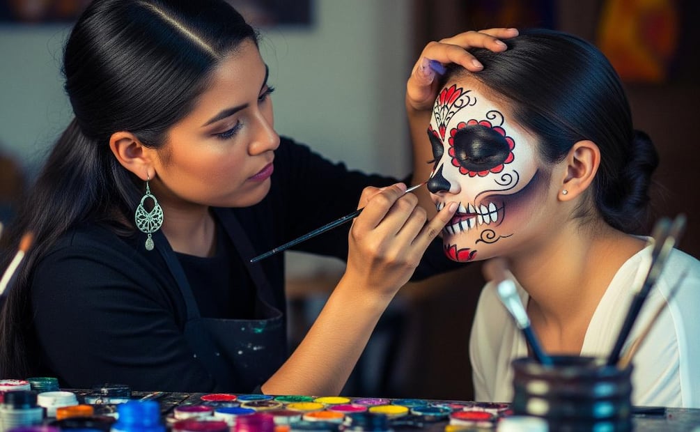 Negocio rentable: conviértete en pintacaritas. (Foto: Creada con Gemini)