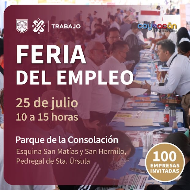Feria del Empleo en Coyoacán. (Foto: Redes sociales)