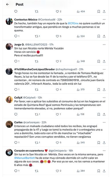Apagón masivo en diversas ciudades de México. (Foto: DeDinero)