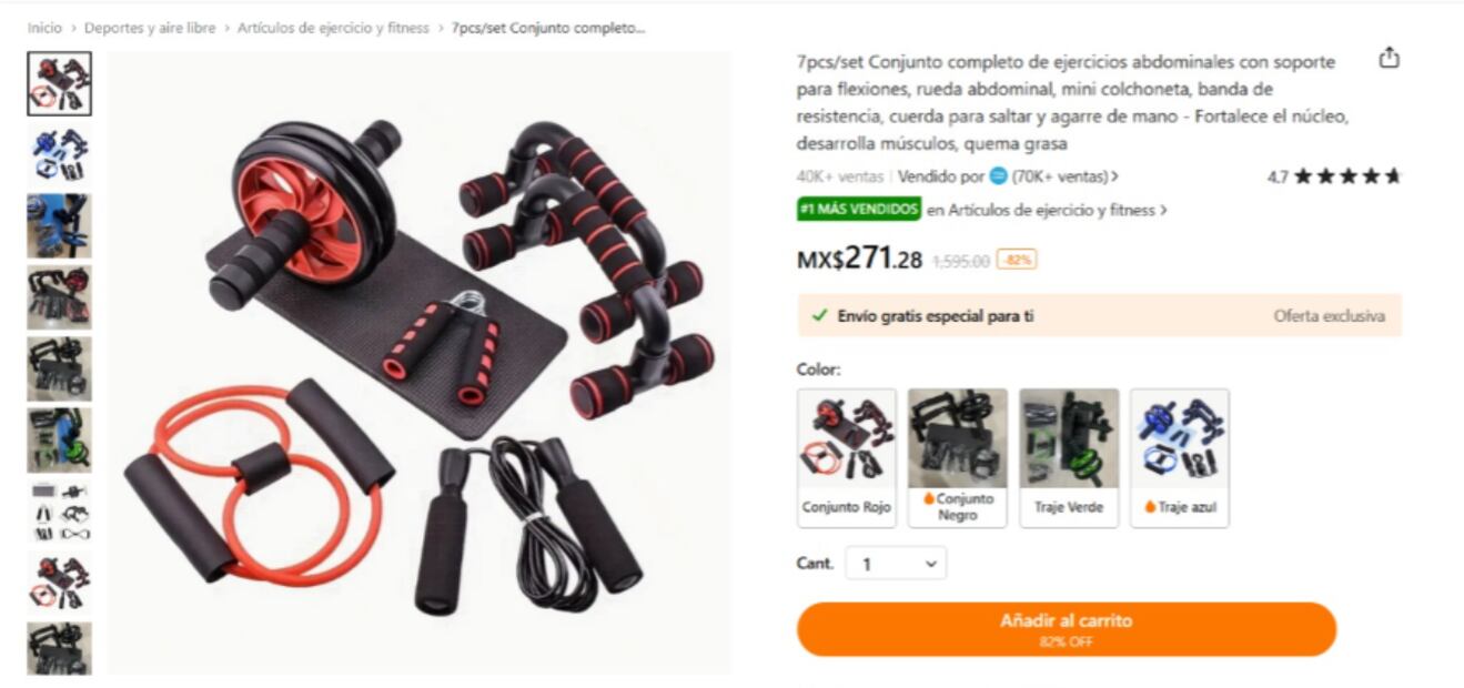 Oferta en Temu. (Foto: Captura de pantalla)