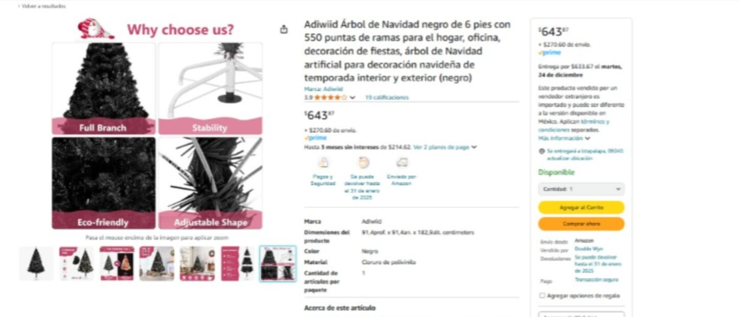 Árbol de Navidad. (Foto: Captura de pantalla)