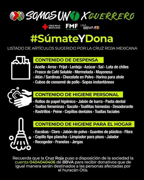 La Liga Mx anunció la iniciativa Somos Uno x Guerrero (Foto: Redes Sociales)