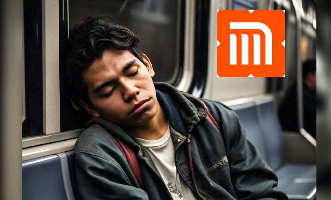 Multa por dormir en el Metro de CDMX: Esto es lo que debes saber. (Foto: Creada con IA)