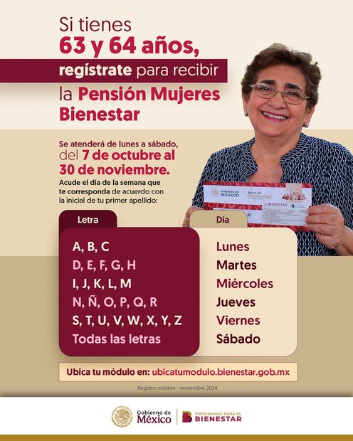 Pensión Mujeres Bienestar. (Foto: Redes sociales)