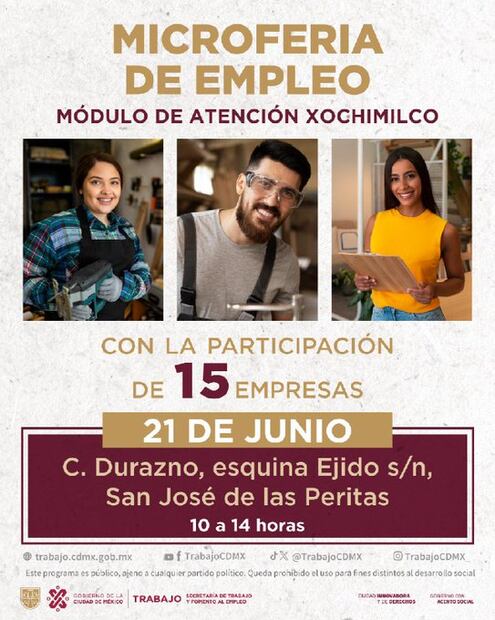 Microferia de empleo de la CDMX. (Foto: Redes sociales)