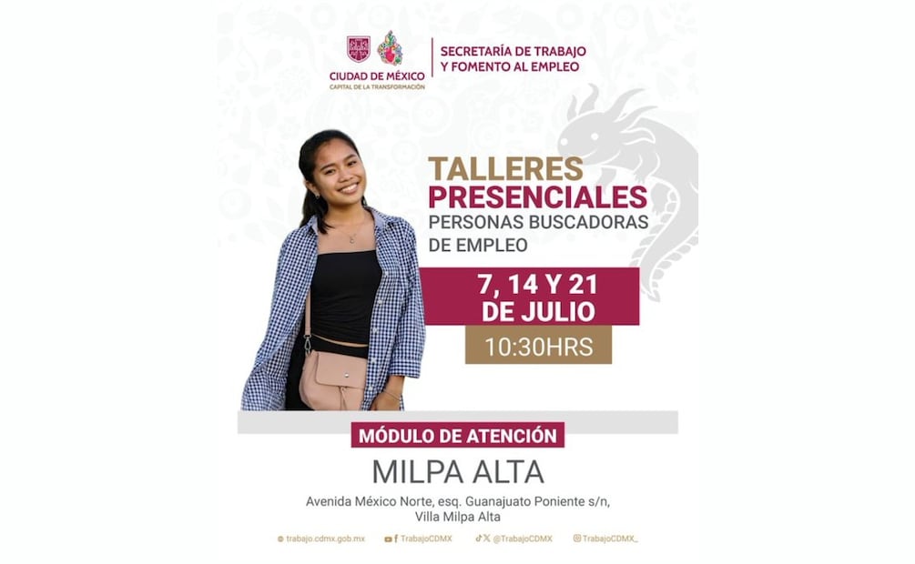 Talleres presenciales. (Foto: X de la Secretaría del Trabajo)