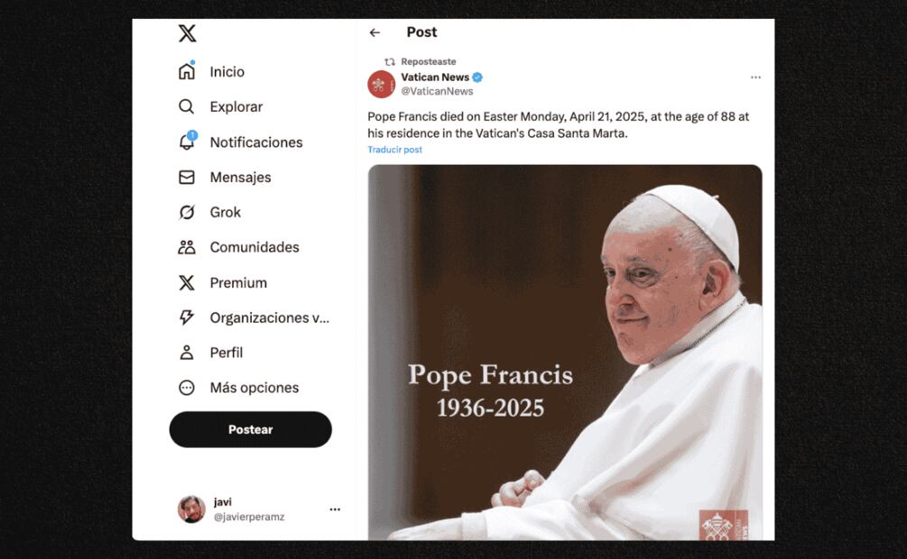 Papa Francisco Jorge Mario Bergoglio últimas noticias hoy. (Foto: Redes sociales)