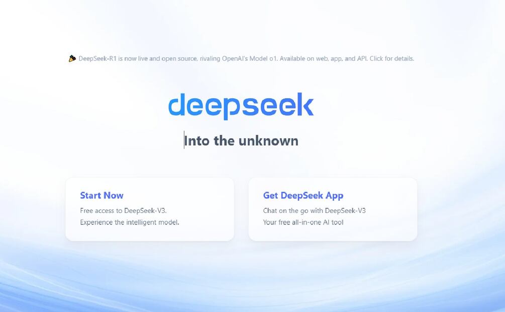 ¿Qué significa DeepSeek? (Foto: Sitio web DeepSeek)