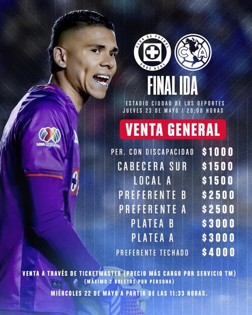 Precio de los boletos para la final de ida. (Foto: Redes sociales)