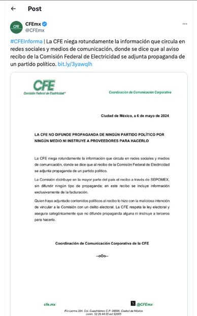 Apagón masivo en diversas ciudades de México. (Foto: DeDinero)
