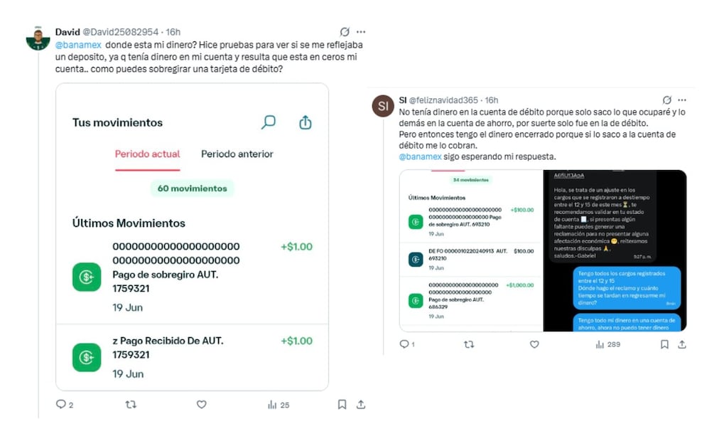 Cuentas vacías en Banamex desatan reclamos por sobregiro; esto revela el banco sobre los descuentos. (Foto: Captura de pantalla)
