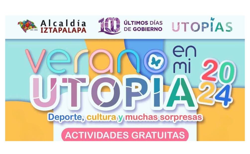 Actividades de verano en las Utopías, de la alcaldía Iztapalapa. (Foto: Captura de pantalla)