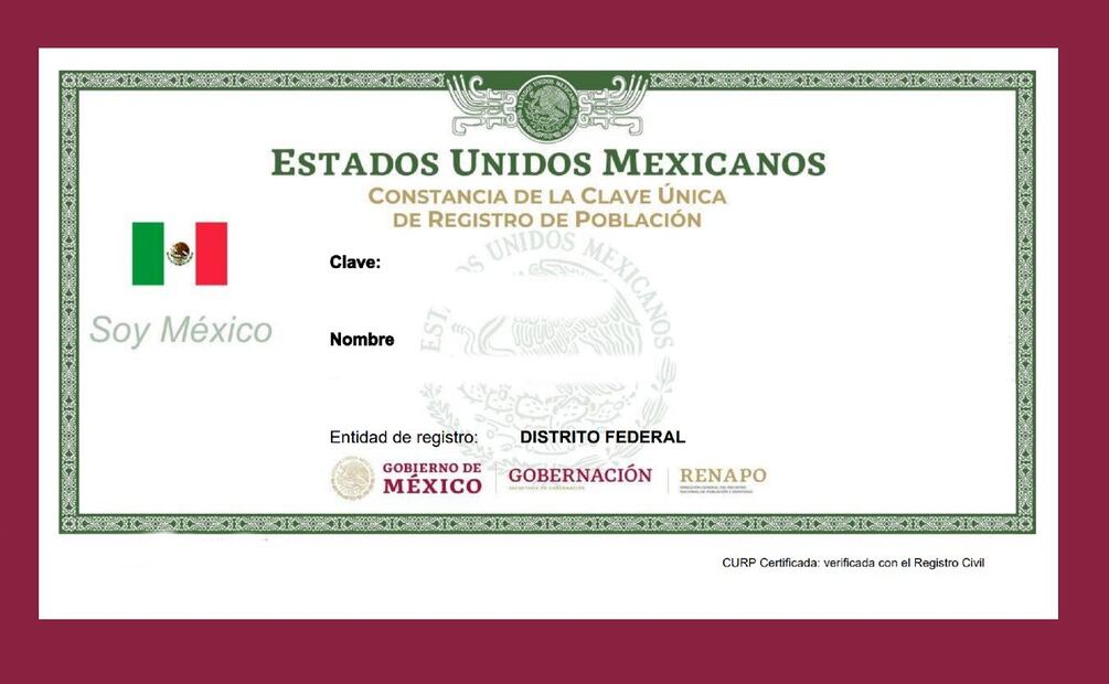 CURP certificada- (Foto: DeDinero)