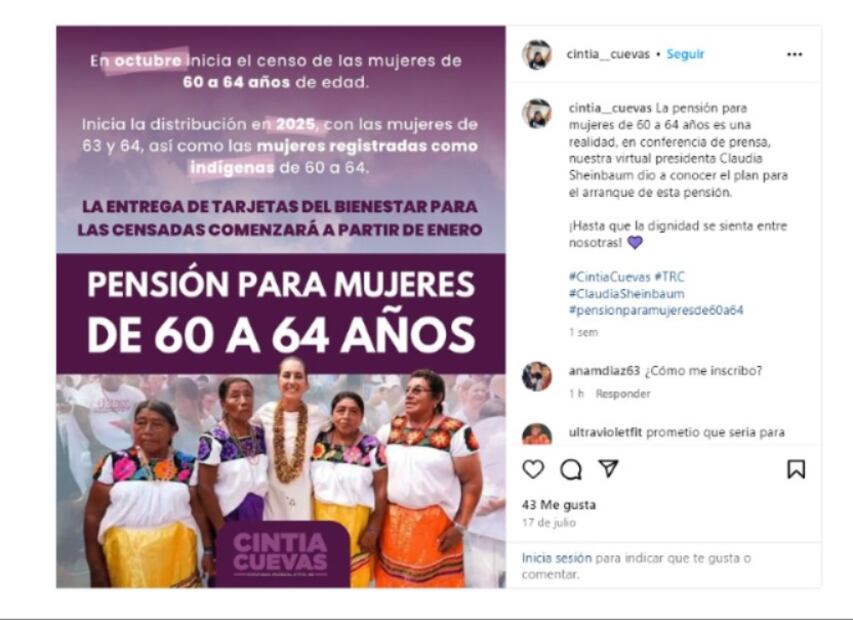 La diputada Cintia Cuevas confirmó el nuevo programa social. (Foto: Captura de pantalla)