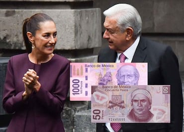 Sacan de circulación billetes de 50 y 1000 pesos, ¿sustituirán rostros por AMLO y Sheinbaum?