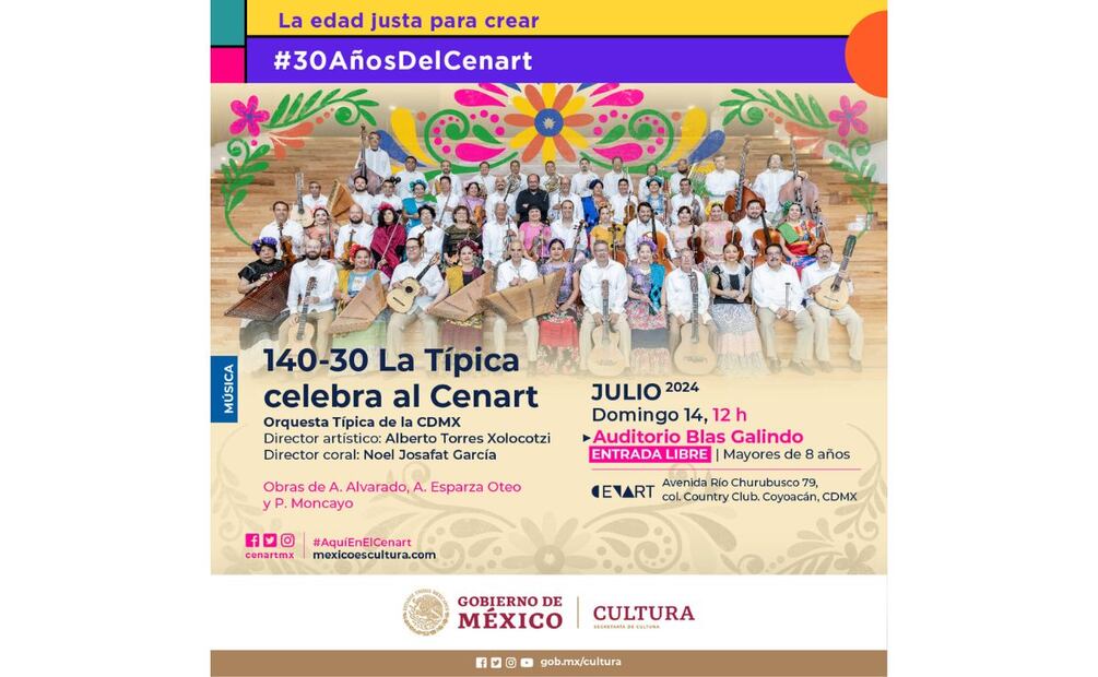 Orquesta Típica de la Ciudad de México celebra su 140 Aniversario. (Foto: Captura de pantalla)