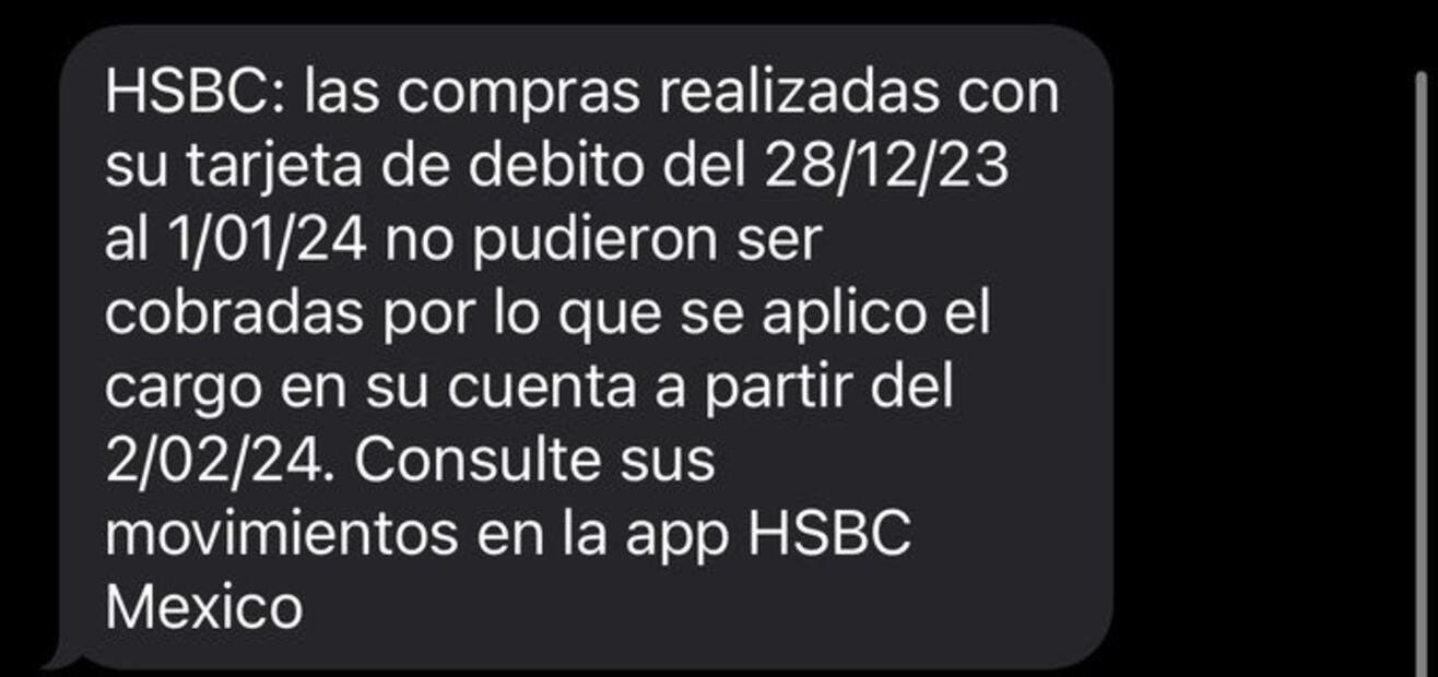 El banco aseguró que los cargos corresponden a compras realizadas hace un mes. (Foto: Captura)