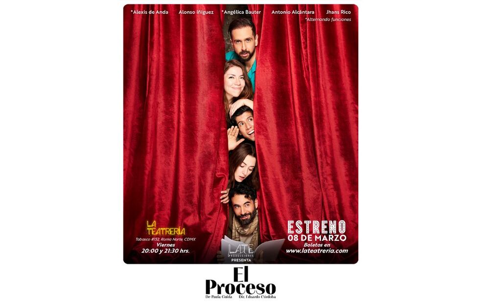 Cartel de la obra “Proceso”. (Foto: Captura de pantalla)