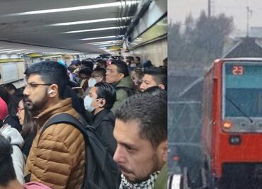 Llueve en la CDMX: Usuarios reportan retrasos en varias líneas del Metro