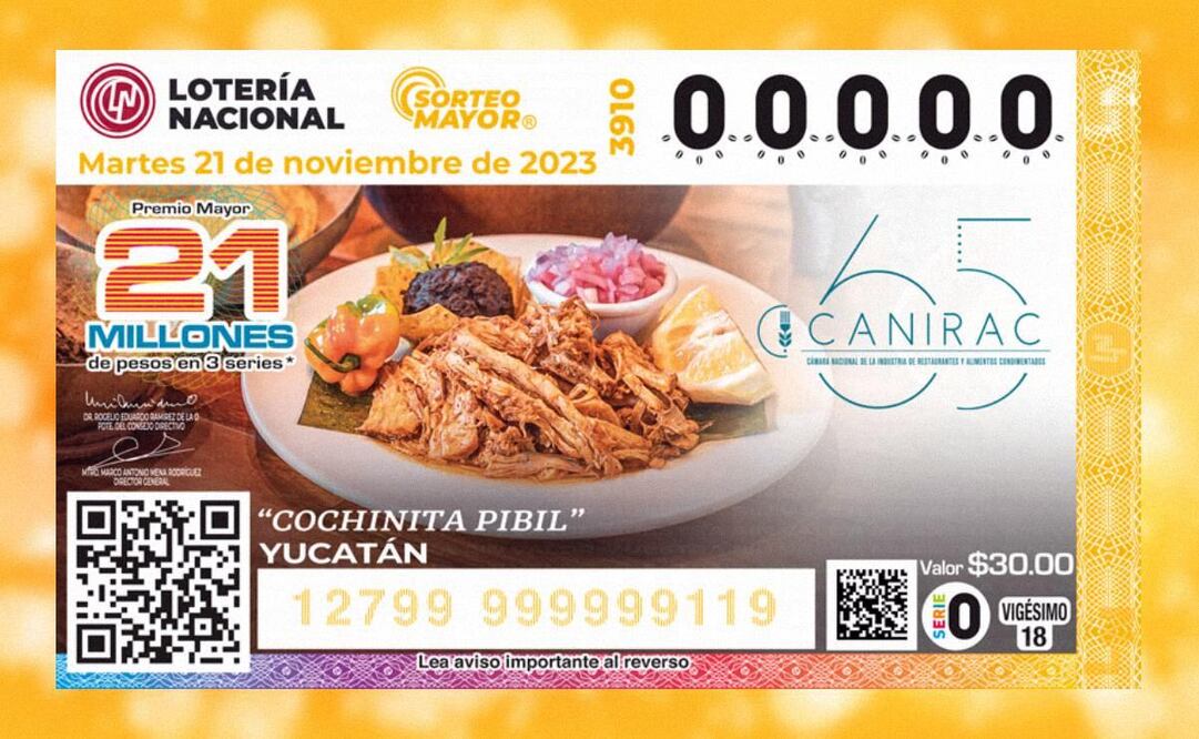 El Premio Mayor es de hasta 21 millones de pesos repartidos en tres series. (Foto: Lotería Nacional)