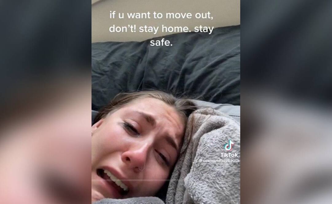 Entre sollozos, dice a sus seguidores que no abandonen la casa de sus padres. (Foto: Captura)