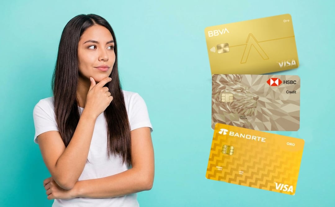 Banamex, BBVA o Banorte: Comparativa de tarjetas Oro para saber cuál te regresa más dinero. (Foto: Creada con IA / captura de pantalla)