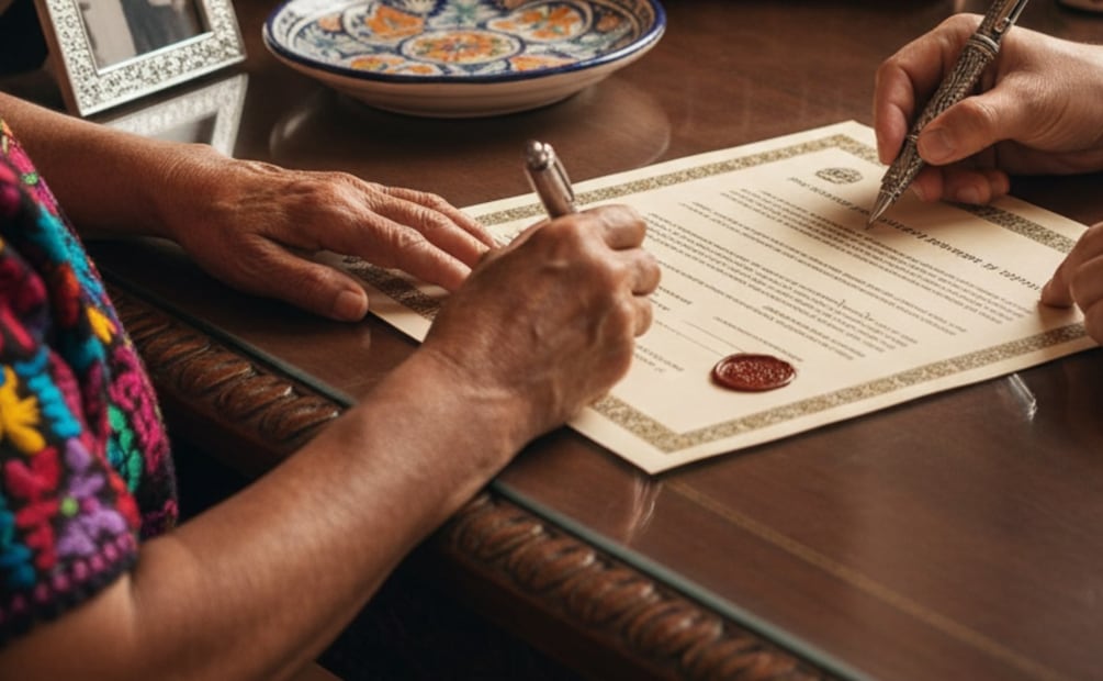 Guía paso a paso para hacer tu testamento en septiembre y aprovechar el descuento. (Foto: Creada con IA)