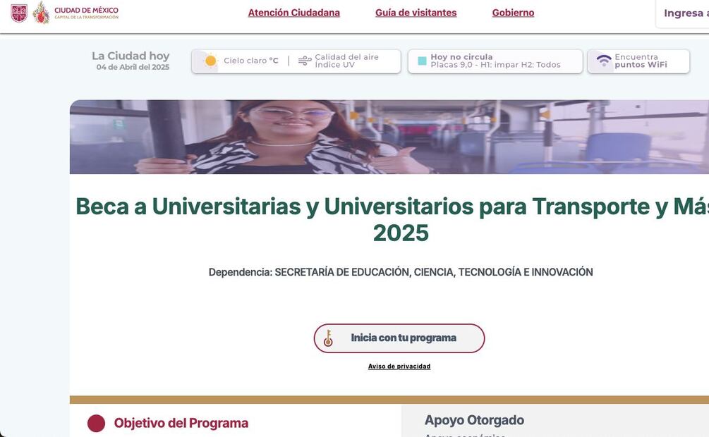 ¿Qué Becas hay en la Ciudad de México? (Foto: Sitio Web Gobierno CDMX)