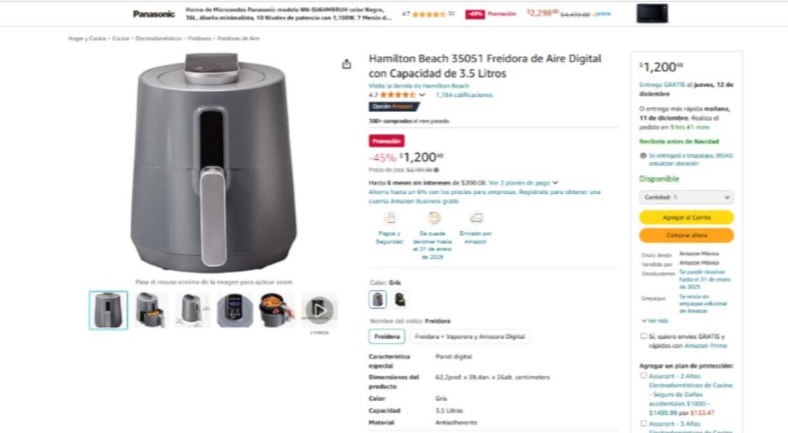 Oferta de Amazon. (Foto: Captura de pantalla)