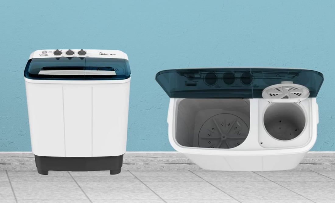 Bodega Aurrerá sorprende con lavadora Midea de 11 kg en remate (Foto: Canva-Captura de pantalla- Tienda en línea Bodega Aurrerá)