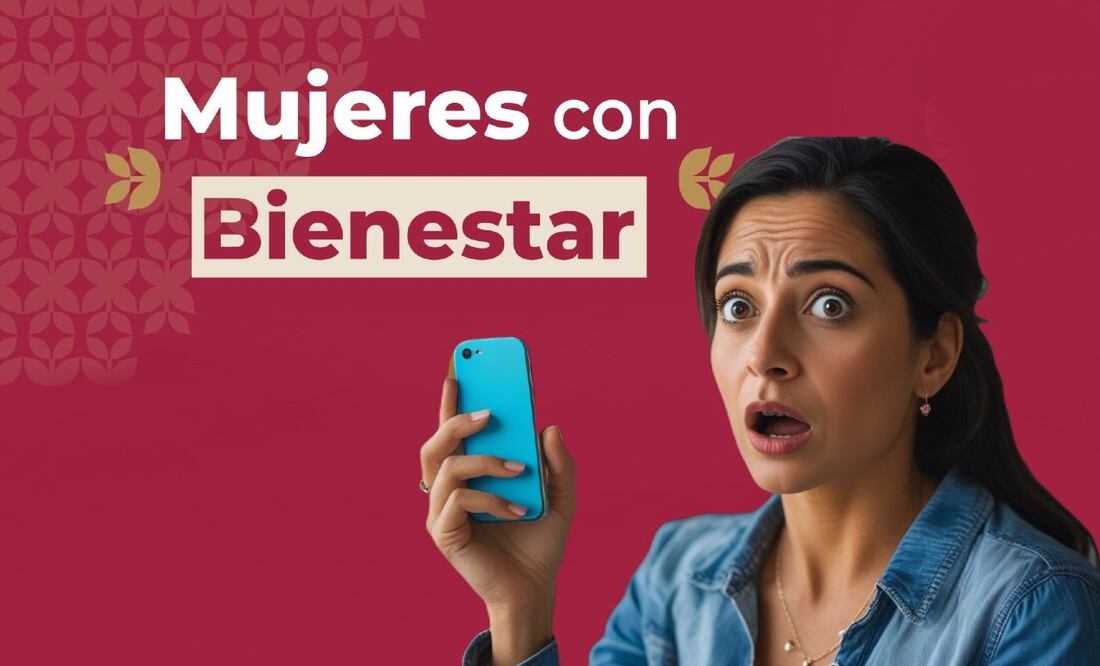 Alerta de fraude ofrecen registro falso al programa Mujeres con Bienestar en Edomex. (Foto: Creada con IA)