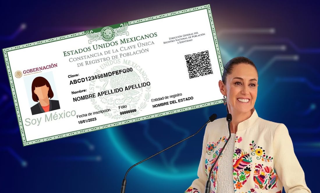 CURP con foto y huellas dactilares: así será la nueva identificación oficial en México anunicada por Sheinbaum. (Foto: DeDinero)