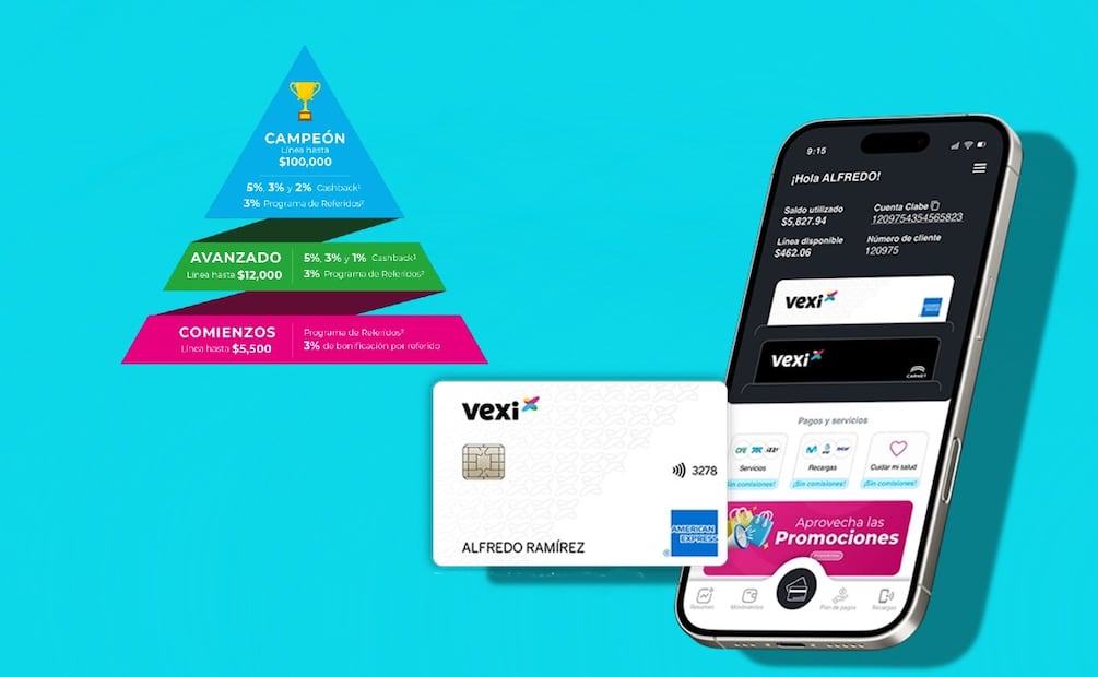 Tarjeta Vexi AMEX: el plástico sin anualidad que te aprueban aunque no tengas historial crediticio. (Foto: Captura de pantalla)
