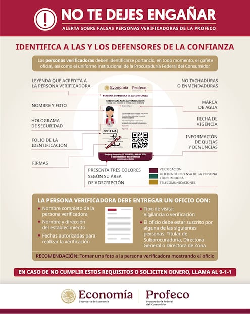 Verificador de Porfeco. (Foto: X de la Profeco).